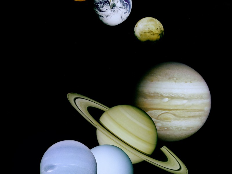 Montage of solar system planets